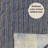 Striped Quilted Cotton RAYUS Navy Blue / White